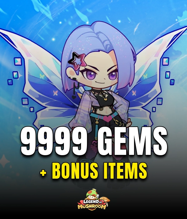 9999 Gems + Bonus Items
