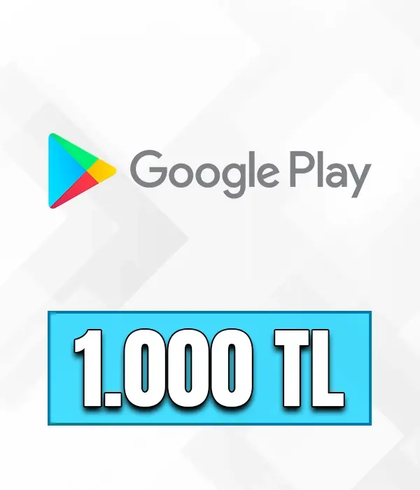 Google Play 1000 TL Hediye Kartı