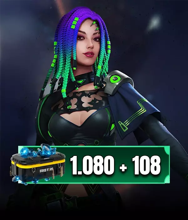 Free Fire 1080 + 108 Diamond MENA