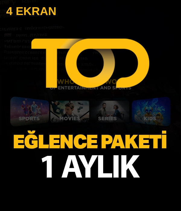 TOD 1 Aylık Eğlence Paketi (4 Ekran)